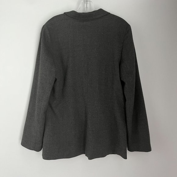 Frenchi Grey One Button Long Sleeve Notch Lapel Blazer Jacket X-Large XL - Picture 8 of 8